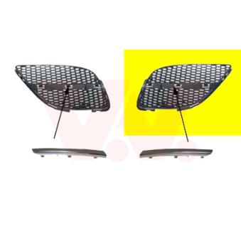 Grille de radiateur VAN WEZEL [3323511]