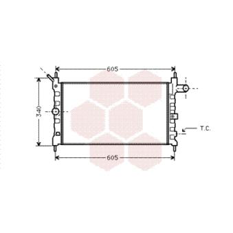 Radiateur, refroidissement du moteur VAN WEZEL OEM 1300114