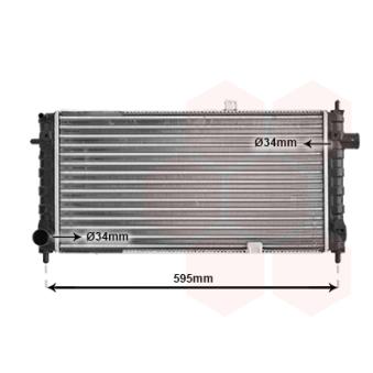 Radiateur, refroidissement du moteur VAN WEZEL 37002054