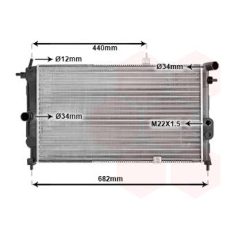 Radiateur, refroidissement du moteur VAN WEZEL OEM 1300133