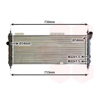 Radiateur, refroidissement du moteur VAN WEZEL OEM 52459323