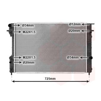Radiateur, refroidissement du moteur VAN WEZEL OEM 6302006