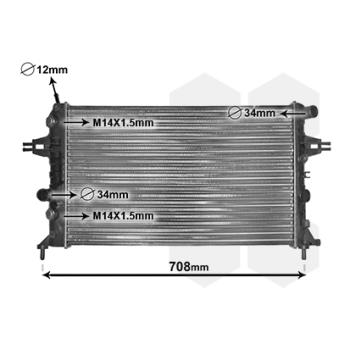 Radiateur, refroidissement du moteur VAN WEZEL OEM 1300214