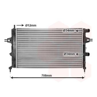 Radiateur, refroidissement du moteur VAN WEZEL OEM 09193264