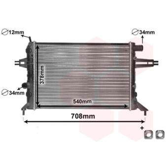 Radiateur, refroidissement du moteur VAN WEZEL OEM 1300213