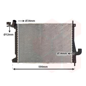 Radiateur, refroidissement du moteur VAN WEZEL OEM 1300242