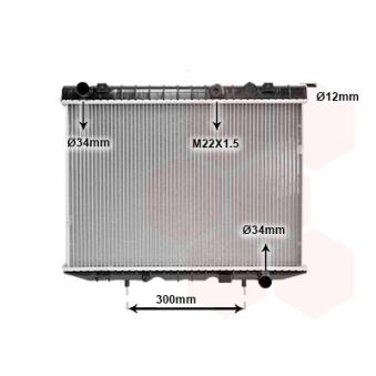 Radiateur, refroidissement du moteur VAN WEZEL [37002337]