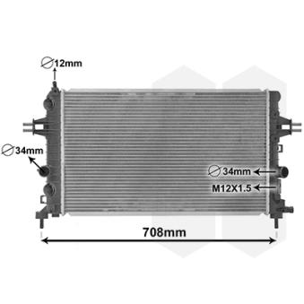 Radiateur, refroidissement du moteur VAN WEZEL OEM 13145211