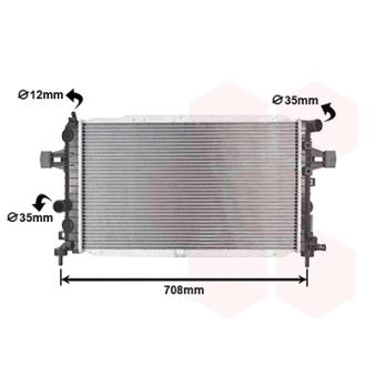 Radiateur, refroidissement du moteur VAN WEZEL 37002381