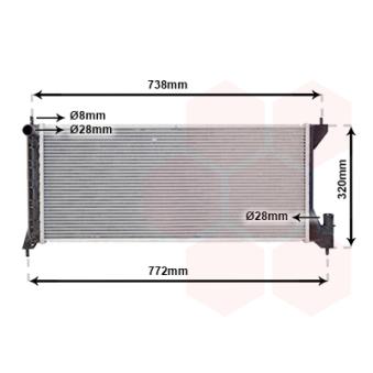 Radiateur, refroidissement du moteur VAN WEZEL 37002386