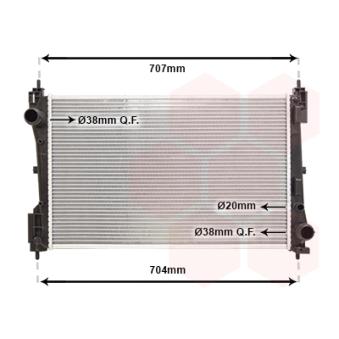 Radiateur, refroidissement du moteur VAN WEZEL OEM 13313295