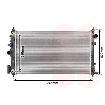 Radiateur, refroidissement du moteur VAN WEZEL 37002472