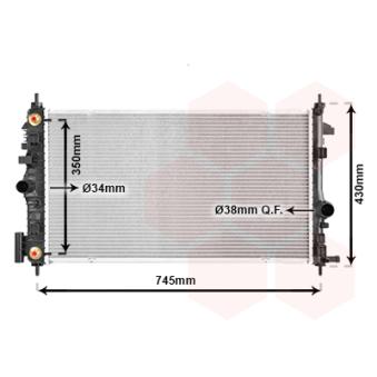 Radiateur, refroidissement du moteur VAN WEZEL OEM 13241724