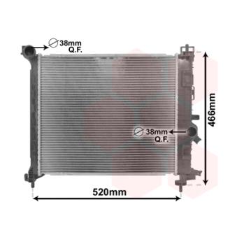 Radiateur, refroidissement du moteur VAN WEZEL 37002561