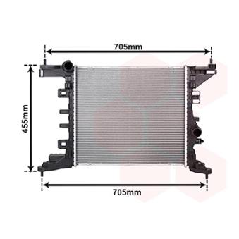 Radiateur, refroidissement du moteur VAN WEZEL 37002568