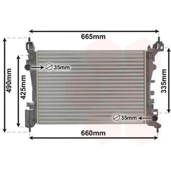 Radiateur, refroidissement du moteur VAN WEZEL OEM 13399870