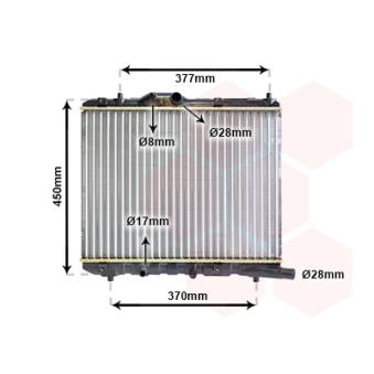 Radiateur, refroidissement du moteur VAN WEZEL OEM 4708718