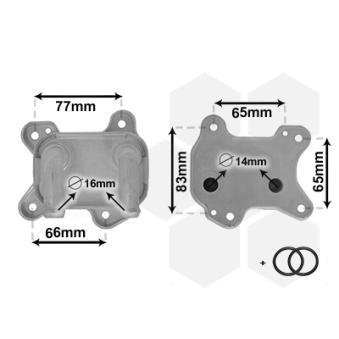 Radiateur d'huile VAN WEZEL OEM 65061697223705 Radiateur d'huile VAN WEZEL OEM 65061697223705
