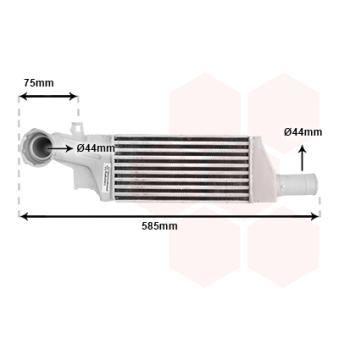 Intercooler, échangeur VAN WEZEL 37004404