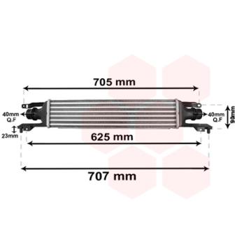 Intercooler, échangeur VAN WEZEL OEM 55702004 Intercooler, échangeur VAN WEZEL OEM 55702004