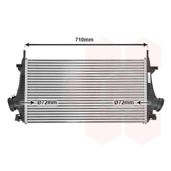 Intercooler, échangeur VAN WEZEL OEM 13241751