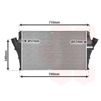 Intercooler, échangeur VAN WEZEL OEM 6302065