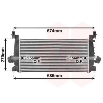 Intercooler, échangeur VAN WEZEL OEM 13267646