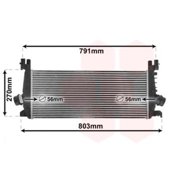 Intercooler, échangeur VAN WEZEL OEM 13311080