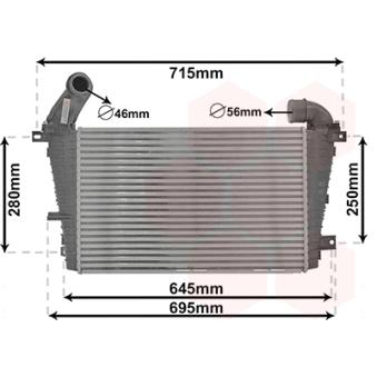 Intercooler, échangeur VAN WEZEL [37004585]