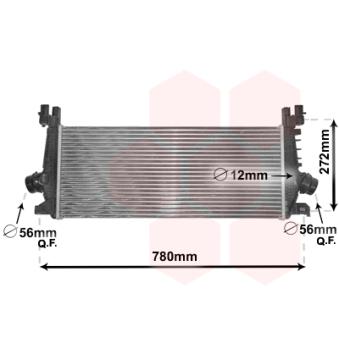Intercooler, échangeur VAN WEZEL OEM 1302259
