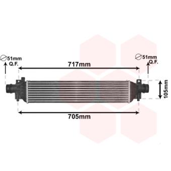 Intercooler, échangeur VAN WEZEL OEM 1302263