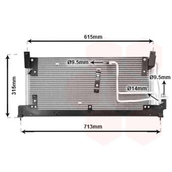 Condenseur, climatisation VAN WEZEL OEM 1618108 Condenseur, climatisation VAN WEZEL OEM 1618108
