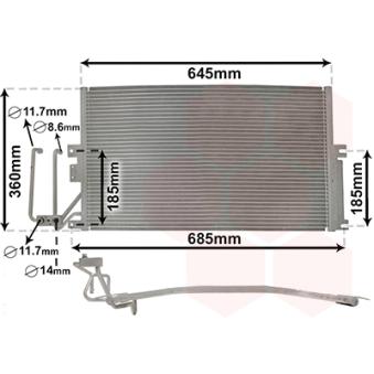Condenseur, climatisation VAN WEZEL OEM 52485120
