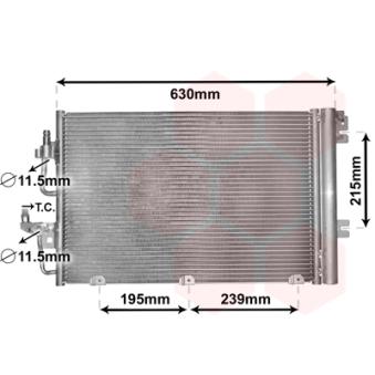 Condenseur, climatisation VAN WEZEL OEM 93178958