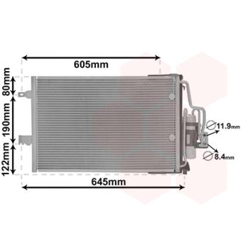 Condenseur, climatisation VAN WEZEL OEM 1850092