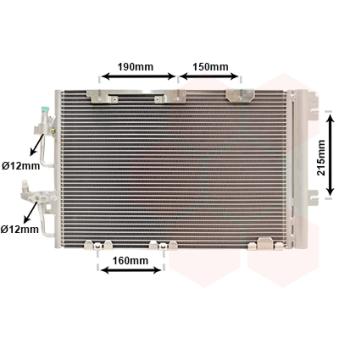 Condenseur, climatisation VAN WEZEL OEM 185009893178960 Condenseur, climatisation VAN WEZEL OEM 185009893178960
