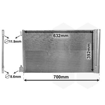 Condenseur, climatisation VAN WEZEL OEM 1850377