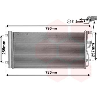 Condenseur, climatisation VAN WEZEL 37005612