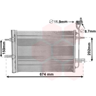 Condenseur, climatisation VAN WEZEL OEM 1850447