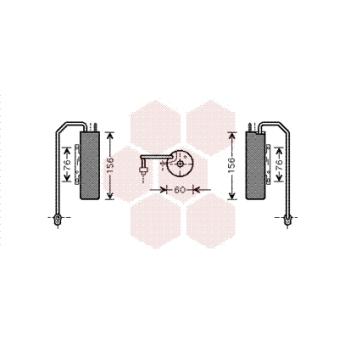 Filtre déshydratant, climatisation VAN WEZEL OEM 24418370 Filtre déshydratant, climatisation VAN WEZEL OEM 24418370