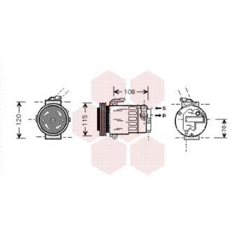 Compresseur, climatisation VAN WEZEL OEM 90559889 Compresseur, climatisation VAN WEZEL OEM 90559889