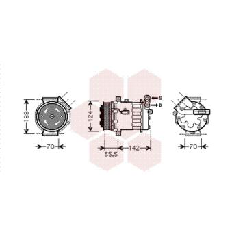 Compresseur, climatisation VAN WEZEL OEM 13217307