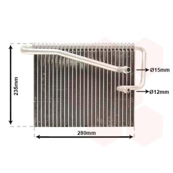 Évaporateur climatisation VAN WEZEL 3700V167
