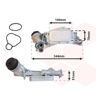 Boîtier, filtre à huile VAN WEZEL 37013684