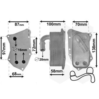 Radiateur d'huile VAN WEZEL OEM 6740273586