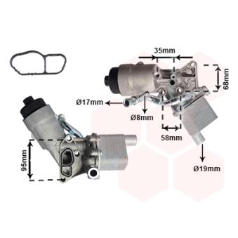Boîtier, filtre à huile VAN WEZEL OEM 55566784
