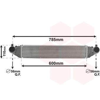 Intercooler, échangeur VAN WEZEL OEM 13356681