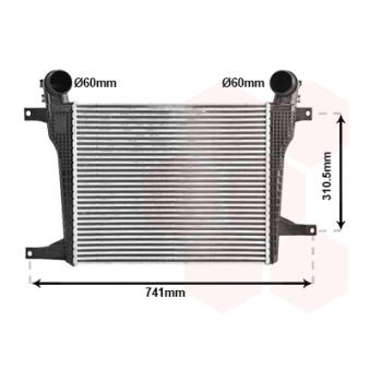 Intercooler, échangeur VAN WEZEL 37014708 Intercooler, échangeur VAN WEZEL 37014708