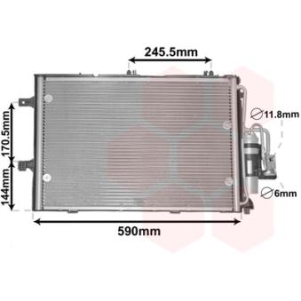Condenseur, climatisation VAN WEZEL OEM 93175776