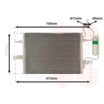 Condenseur, climatisation VAN WEZEL OEM 1850086